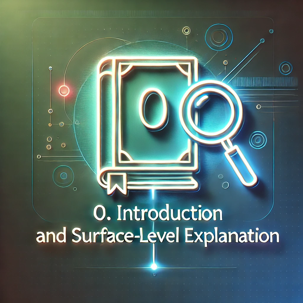 0. Introduction and Surface level Explanation